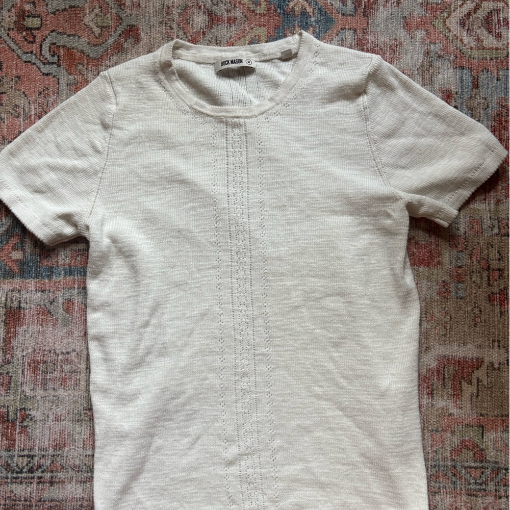 Buck Mason Ivory Knit Top